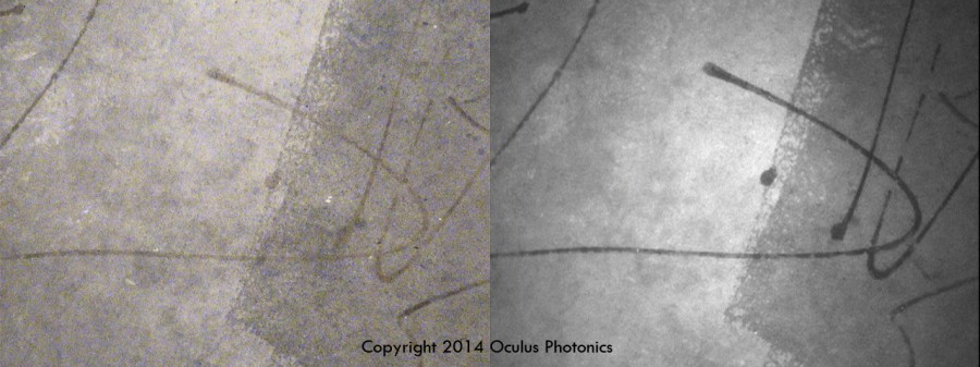 Watermark Glue on Concrete Vis-UV