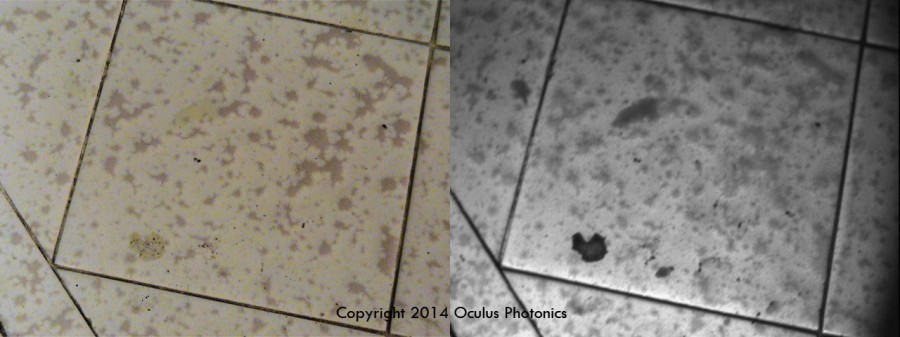 Watermark Grease on Tile Vis-UV